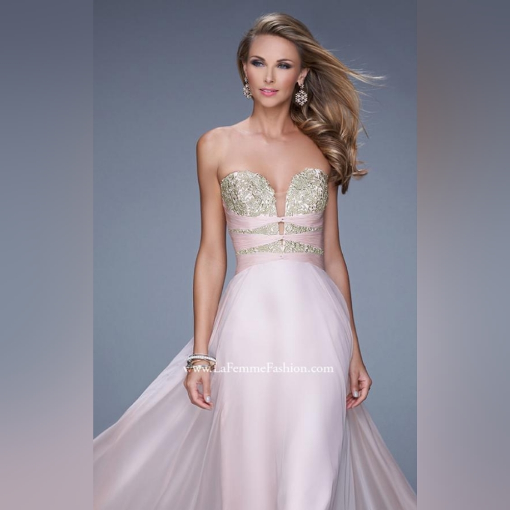 La Femme Prom Dress 20921, Blush Pink, Size 0